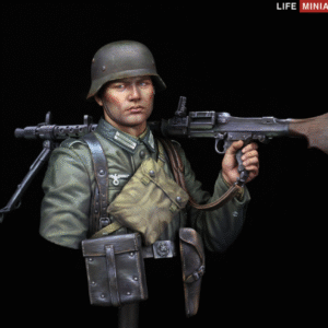 Life Miniatures, WW2 Wehrmacht MG34 Gunner France, 1940